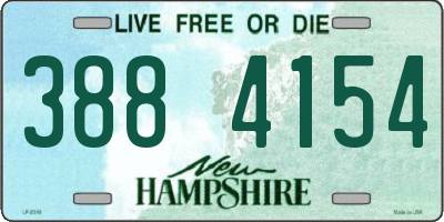 NH license plate 3884154
