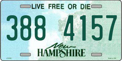 NH license plate 3884157
