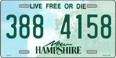 NH license plate 3884158