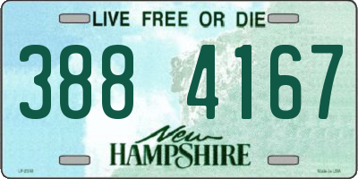 NH license plate 3884167