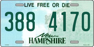 NH license plate 3884170