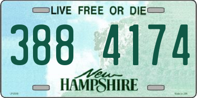 NH license plate 3884174