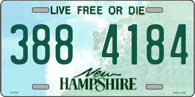 NH license plate 3884184