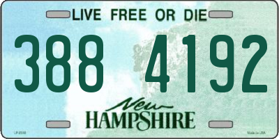 NH license plate 3884192