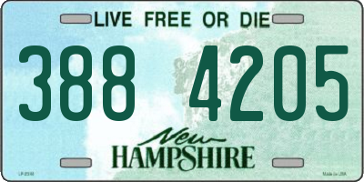 NH license plate 3884205