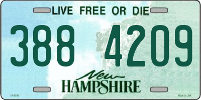 NH license plate 3884209