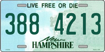 NH license plate 3884213