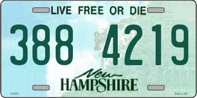 NH license plate 3884219