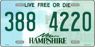 NH license plate 3884220