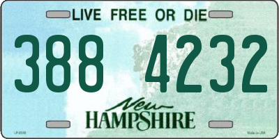 NH license plate 3884232
