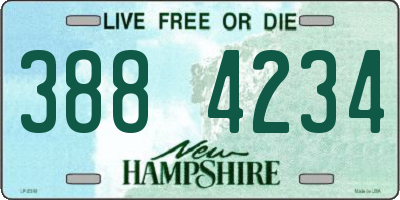 NH license plate 3884234
