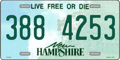 NH license plate 3884253
