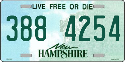 NH license plate 3884254