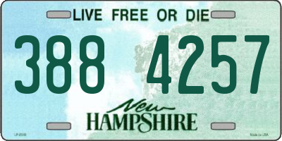 NH license plate 3884257