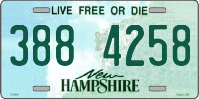 NH license plate 3884258