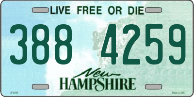 NH license plate 3884259