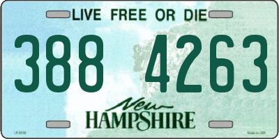 NH license plate 3884263