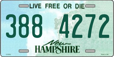 NH license plate 3884272