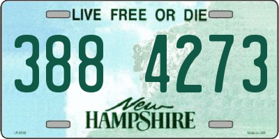NH license plate 3884273