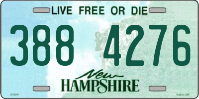 NH license plate 3884276