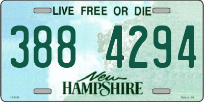 NH license plate 3884294