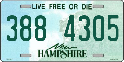 NH license plate 3884305