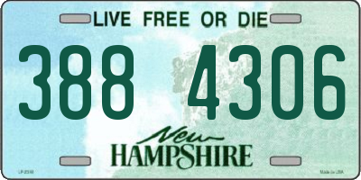 NH license plate 3884306