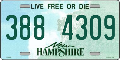 NH license plate 3884309