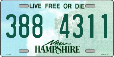 NH license plate 3884311