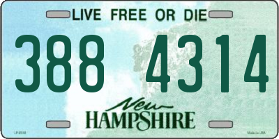 NH license plate 3884314