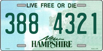 NH license plate 3884321