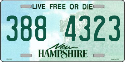 NH license plate 3884323