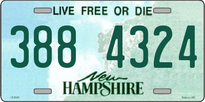 NH license plate 3884324