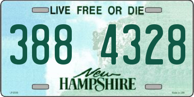 NH license plate 3884328