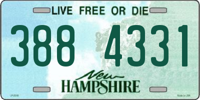 NH license plate 3884331