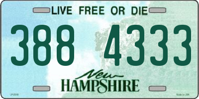 NH license plate 3884333