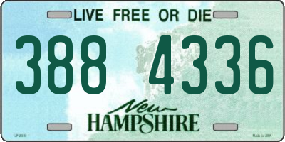 NH license plate 3884336