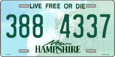NH license plate 3884337
