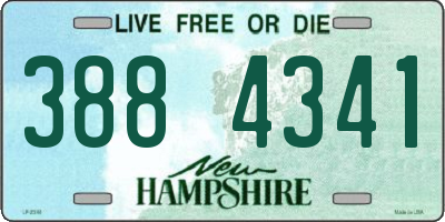 NH license plate 3884341