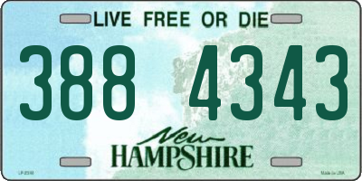 NH license plate 3884343