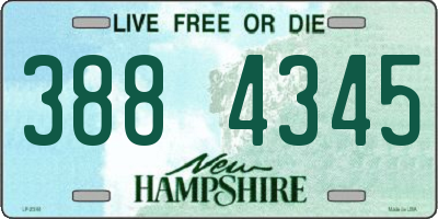 NH license plate 3884345
