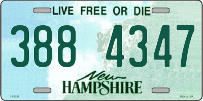 NH license plate 3884347