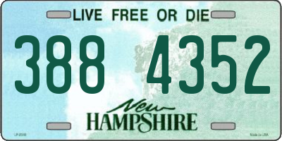 NH license plate 3884352