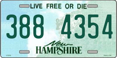 NH license plate 3884354