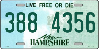 NH license plate 3884356