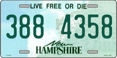 NH license plate 3884358