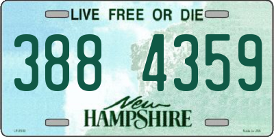 NH license plate 3884359