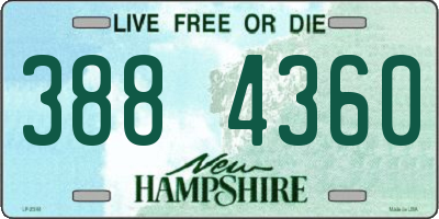 NH license plate 3884360