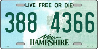 NH license plate 3884366