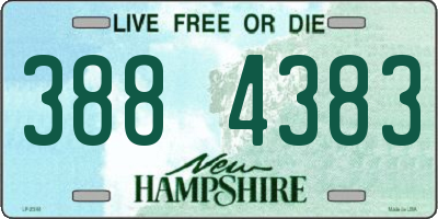 NH license plate 3884383